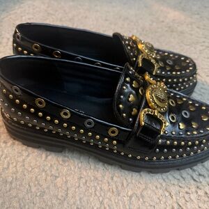 Black Kurt Geiger Mansion Stud Loafers (size 39)